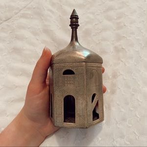 vintage castle candle holder.
